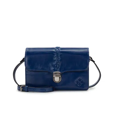 Patricia Nash Bianco Crossbody Organizer In Blue