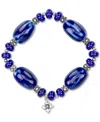 Patricia Nash Blue Textured Ceramic Stretch Bracelet In Blue
