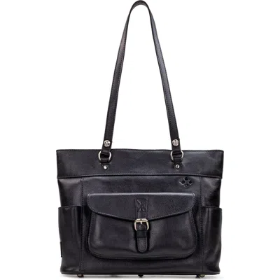 Patricia Nash Bolsena Leather Tote In Black