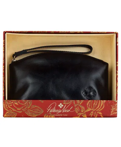 Patricia Nash Boxed Kara Mini Burned Edge Cosmetic Case In Black