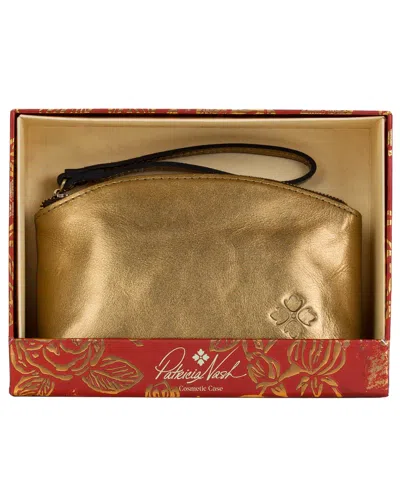 Patricia Nash Boxed Kara Mini Burned Edge Cosmetic Case In Gold