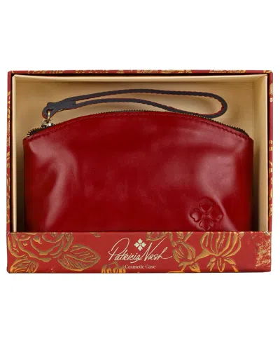 Patricia Nash Boxed Kara Mini Burned Edge Cosmetic Case In Red