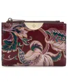 Patricia Nash Busalla Leather Bifold Zipper Wallet In Burgundy