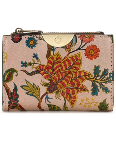 Patricia Nash Busalla Leather Bifold Zipper Wallet In Danish Floral Tapestry