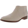 Patricia Nash Carla Womens Leather Block Heel Booties In Beige