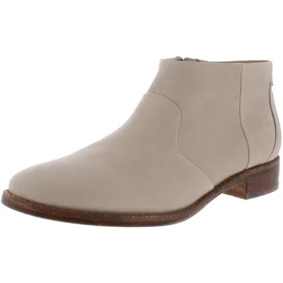 Patricia Nash Carla Womens Leather Block Heel Booties In Beige