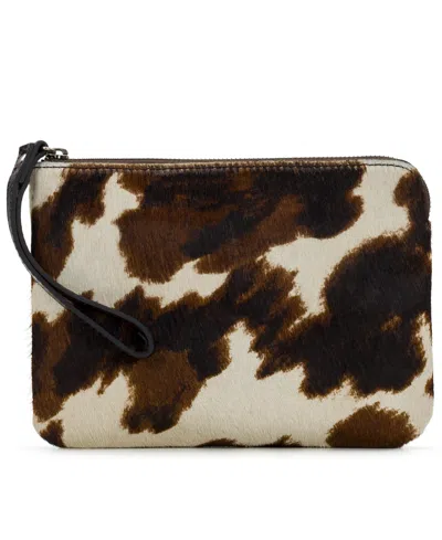 Patricia Nash Cassini Calf Hair Wristlet In Brown