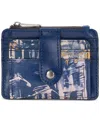 Patricia Nash Cassis Id Small Printed Leather Wallet In Blue