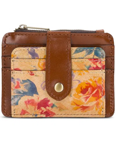 Patricia Nash Cassis Id Small Printed Leather Wallet In Brown
