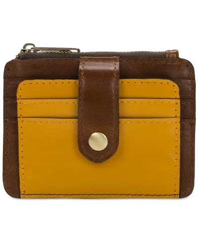 Patricia Nash Cassis Id Small Printed Leather Wallet In Brown