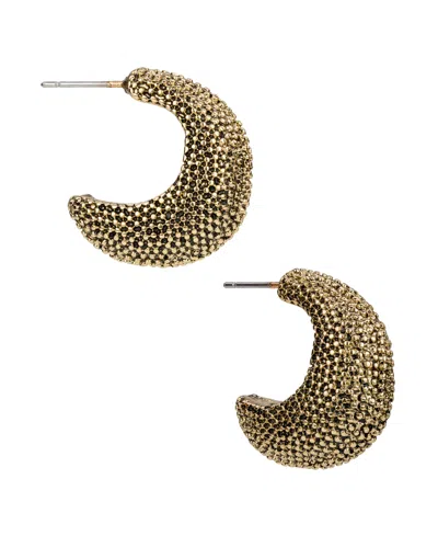 Patricia Nash Caviar Collection J Hoop Earrings In Antique Gold
