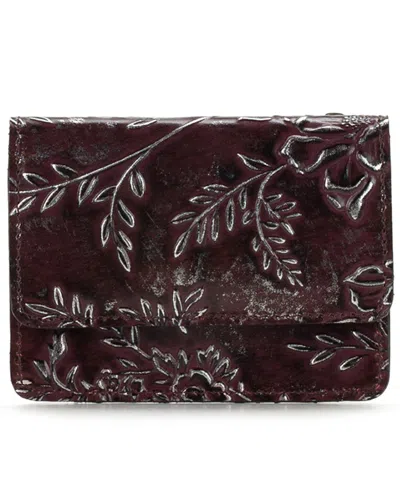 Patricia Nash Celeste Leather Bifold Wallet In Rose Garden Plum
