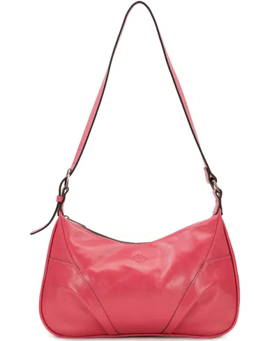 Patricia Nash Chantal Adjustable Medium Leather Shoulder Bag In Pink