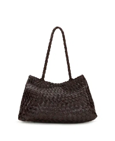 Patricia Nash Cheri Hand Stained Woven Large Satchel Handbag In Brown