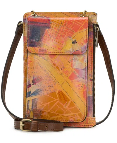 Patricia Nash Chiavella Phone Crossbody In Orange