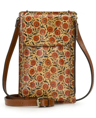 Patricia Nash Chiavella Phone Crossbody In Scandi Antique Ochre