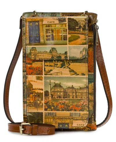 Patricia Nash Chiavella Phone Small Crossbody Handbag In Postcards From Paris