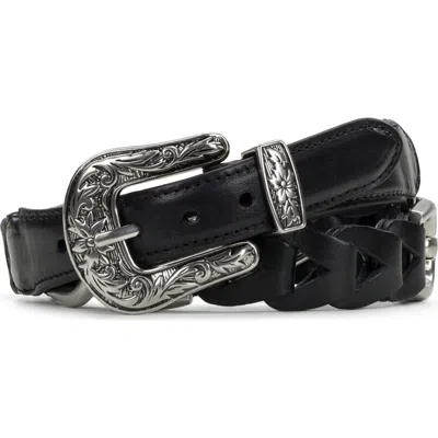 Patricia Nash Concho Leather Belt In Purple