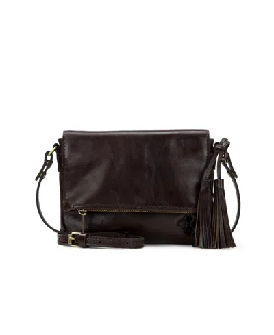Patricia Nash Corfu Small Leather Crossbody Bag In Chocolate