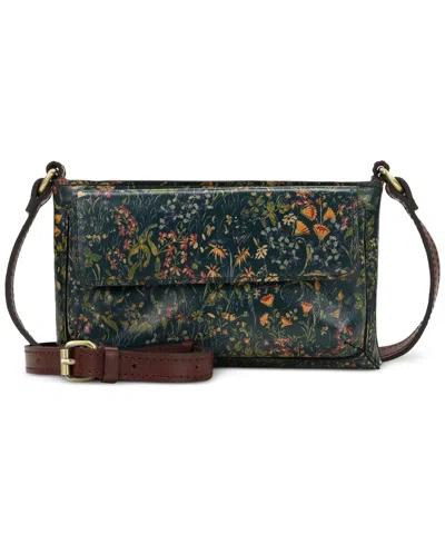 Patricia Nash Dovera Mini Leather Crossbody In Green