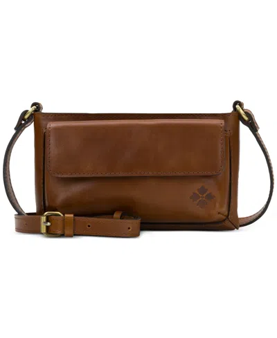 Patricia Nash Dovera Mini Leather Crossbody In Brown