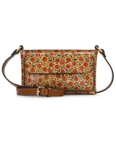 Patricia Nash Dovera Mini Leather Crossbody In Scandi Antique Ochre