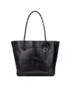 Patricia Nash Eastleigh Leather Tote, Created For Macy's In Black Veg Tan