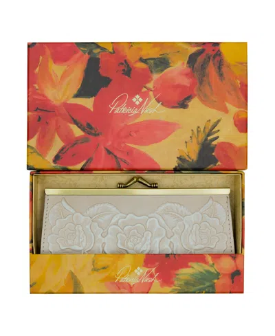 Patricia Nash Effie Frame Kiss-lock Wallet In Chalk White
