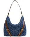 Patricia Nash Elia Small Denim Hobo Bag