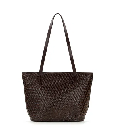 Patricia Nash Emmie Medium Leather Tote Handbag In Brown