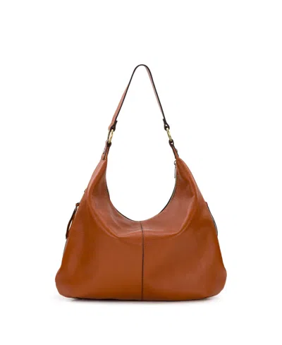 Patricia Nash Esther Burned Edge Large Hobo Handbag In Brown