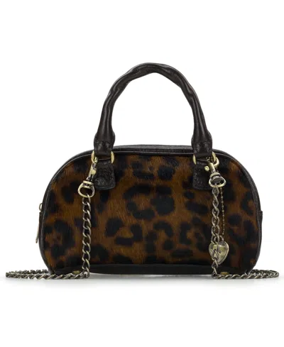 Patricia Nash Exotics Mini Pomezia Chain Crossbody Handbag In Leopard