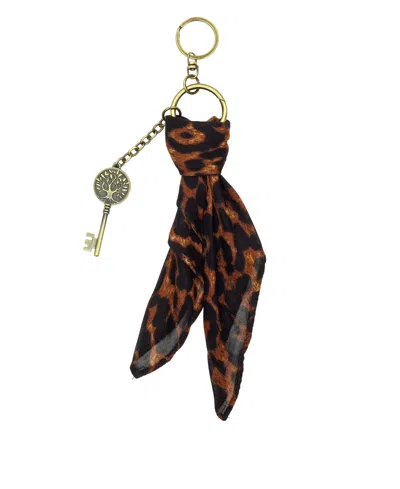 Patricia Nash Exotics Mini Scarf Key Bag Charm In Leopard