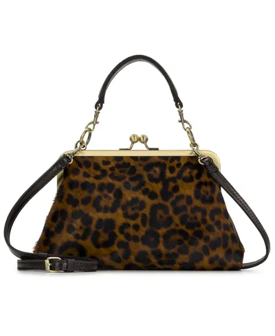 Patricia Nash Exotics Vione Small Frame Crossbody Handbag In Leopard