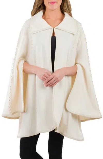 Patricia Nash Faux Leather Stitch Cape In Neutral
