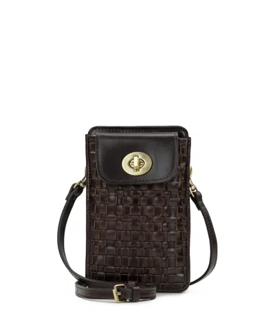 Patricia Nash Felicita Phone Crossbody Bag In Chocolate