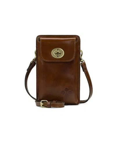 Patricia Nash Felicita Phone Crossbody Wallet In Cognac