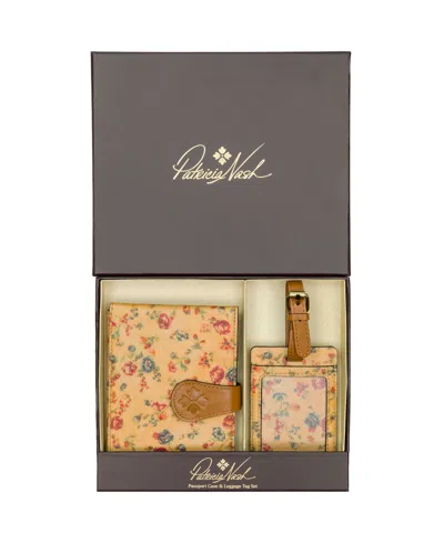 Patricia Nash Fleur De Jardin Boxed Luggage Tag Wallet Set