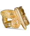 PATRICIA NASH GOLD-TONE BUTTERFLY STATEMENT STRETCH RING