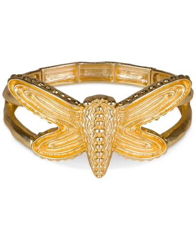 Patricia Nash Gold-tone Butterfly Stretch Bangle In Egyptian Gold