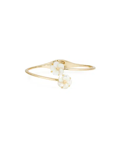 Patricia Nash Gold-tone Fruit Collection Flower Cuff Bangle