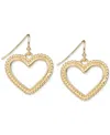 Patricia Nash Gold-tone Open Heart Drop Earrings In Matte Gold