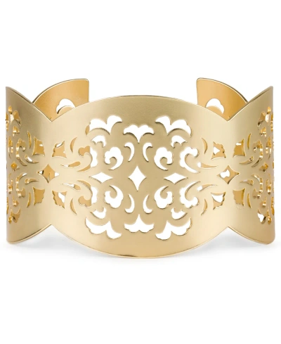 Patricia Nash Gold-tone Renaissance Cuff Bracelet In Matte Gold