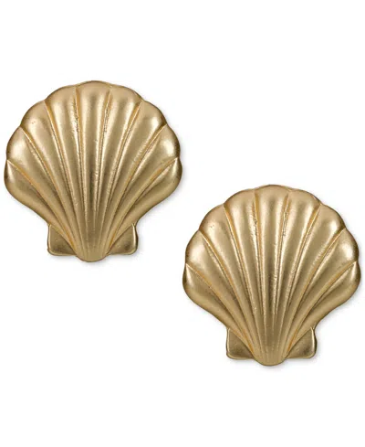 Patricia Nash Gold-tone Seashore Shell Stud Earrings In Egyptian G