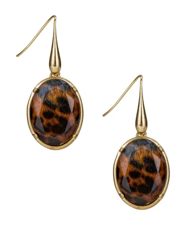 Patricia Nash Gold-plated Oval Drop Earrings