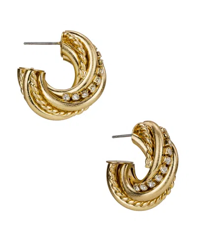Patricia Nash Gold-plated Twisted Knot Hoop Earrings