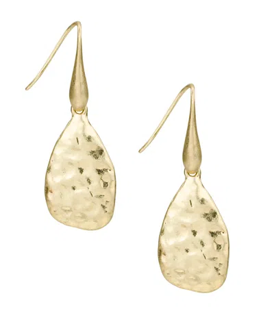 Patricia Nash Gold-tone Hammered Ring Collection Tear Drop Earrings