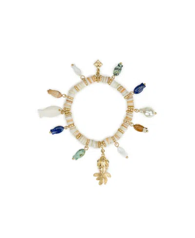 Patricia Nash Gold-tone Plated Charm Stretch Bracelet