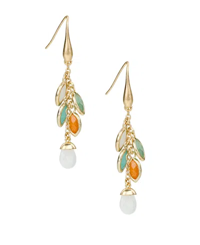 Patricia Nash Gold-tone Plated Multi Charm Dangle Earrings
