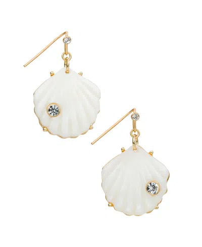 Patricia Nash Gold-tone Plated Shell Drop Earrings